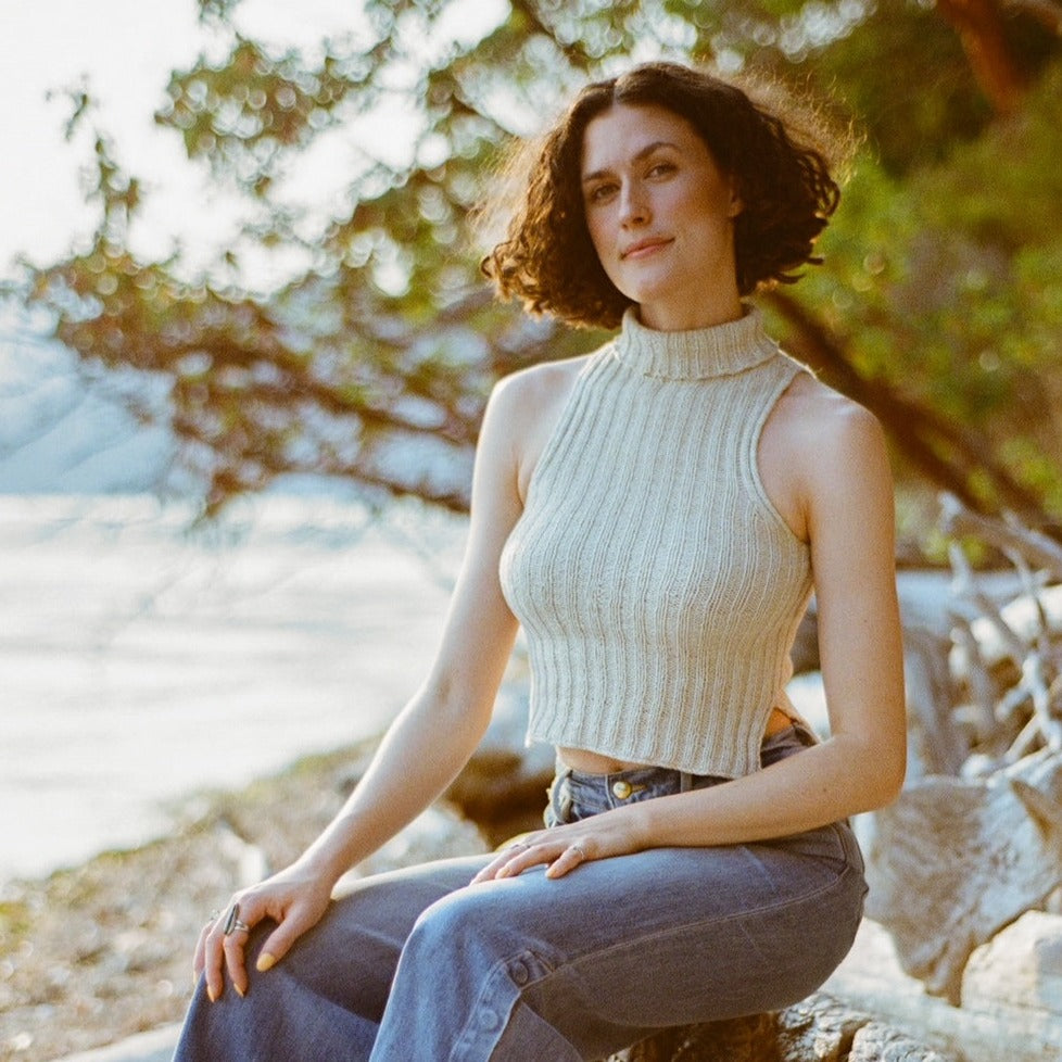 Ribbed Turtleneck Tank by Jessie Maed Designs - Ritual Dyes