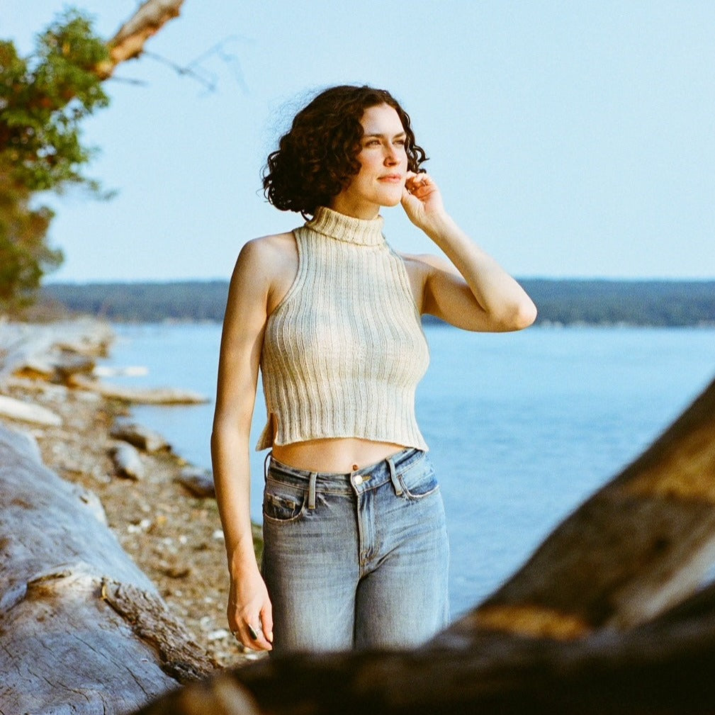 Ribbed Turtleneck Tank by Jessie Maed Designs - Ritual Dyes