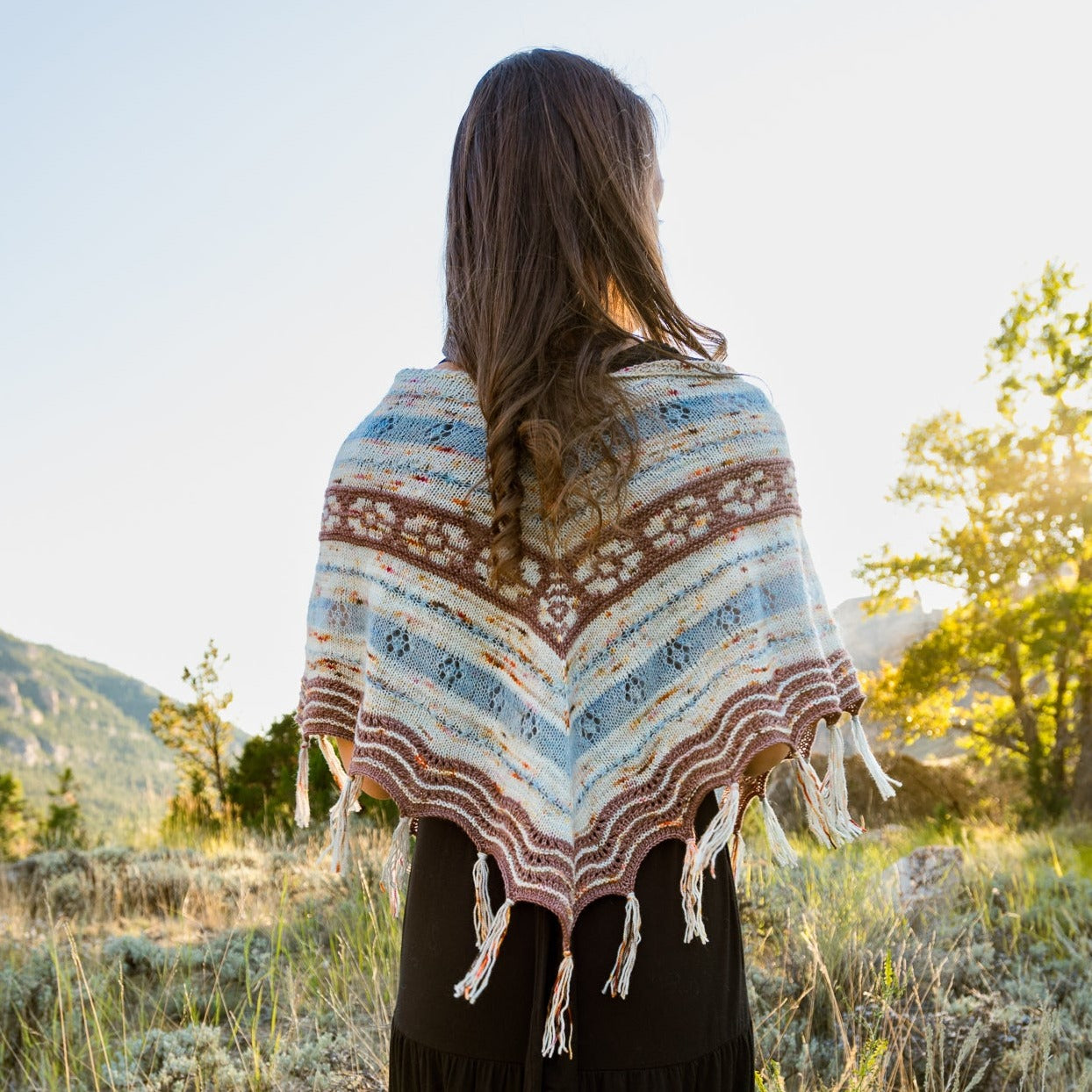 Wyoming Wildflowers Shawl Kit by Briana Arlene - Ritual Dyes