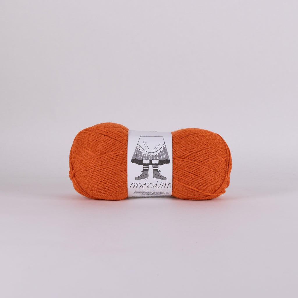 Orange droid - Hand dyed variegated yarn - Merino Fingering to worsted-  white grey silver orange