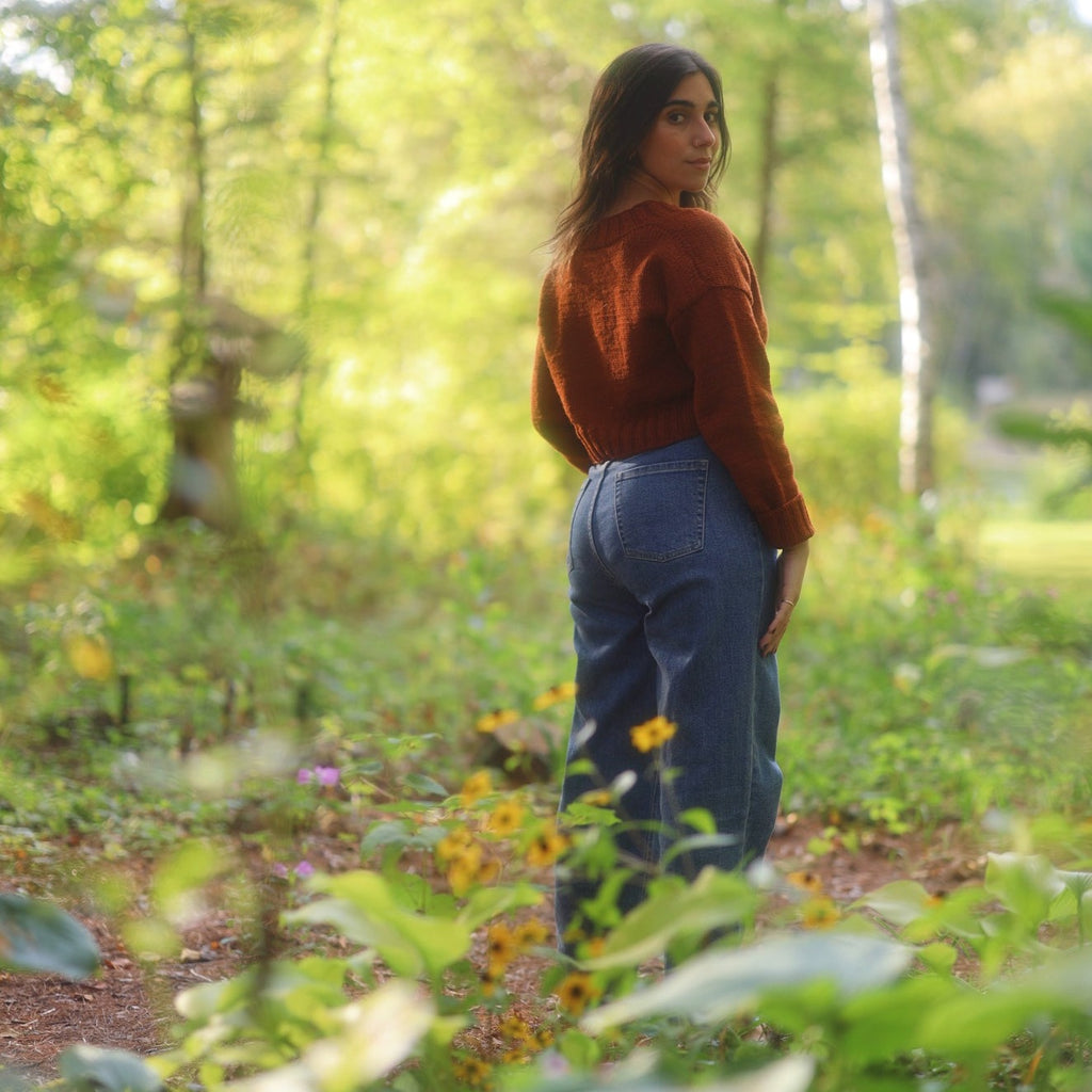Northwoods V Neck Sweater Kit by Jessie Mae Martinson - Solid Elder Version