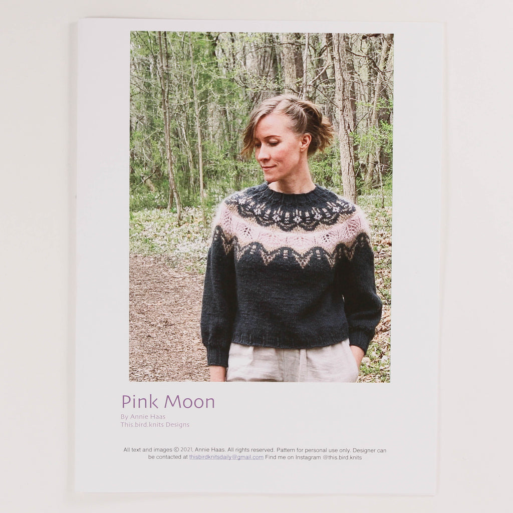 Pink Moon Sweater by Annie Haas - Printed Pattern